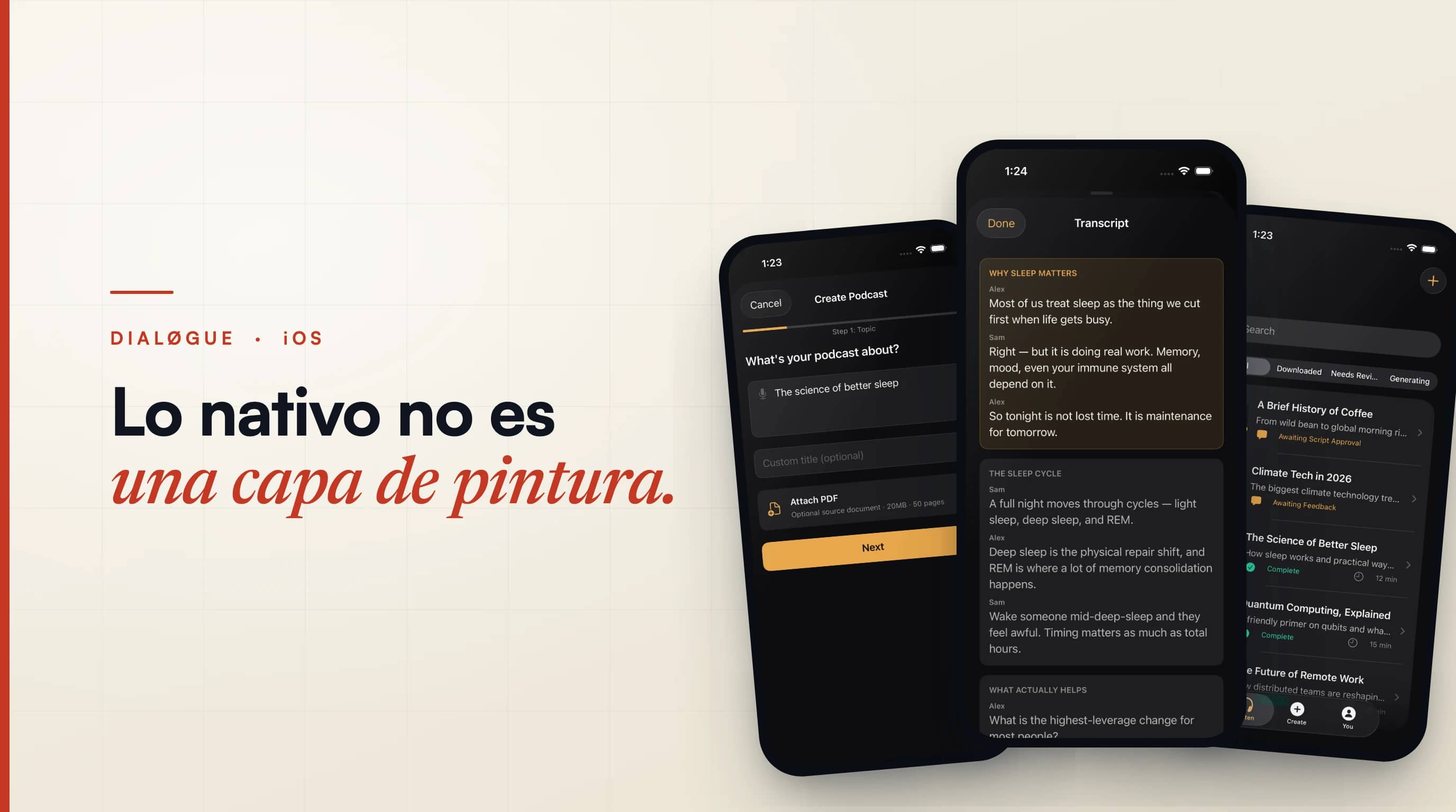 Lo nativo no es una capa de pintura: reconstruí la app iOS de DIALØGUE